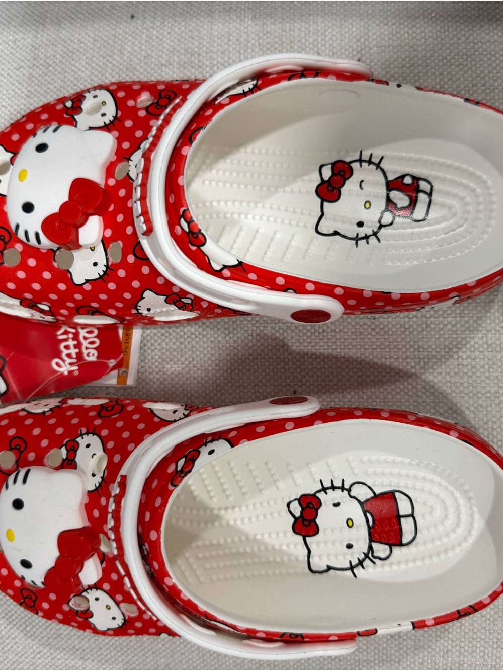Hello Kitty Red and White Kids Slip-On Clogs